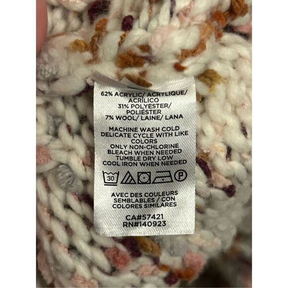 Lou & Grey Mixed Yarn Chunky Knit Sweater oversized XS/S Cozy Boho - Picture 4 of 8